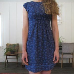 Mata Traders Blue Block Print Dress